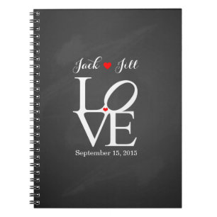Gastbuch-Planernotizbuch der LIEBE wedding Notizblock