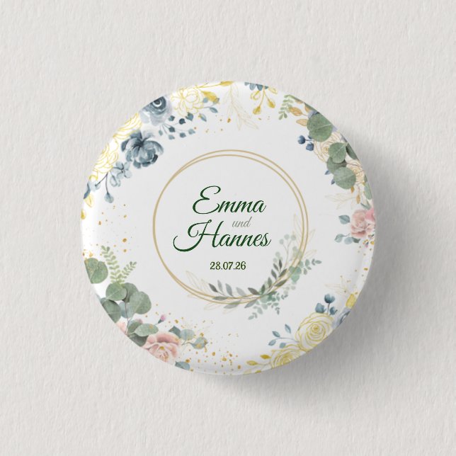 Gäste Hochzeitsgeschenk - Button (Vorderseite)