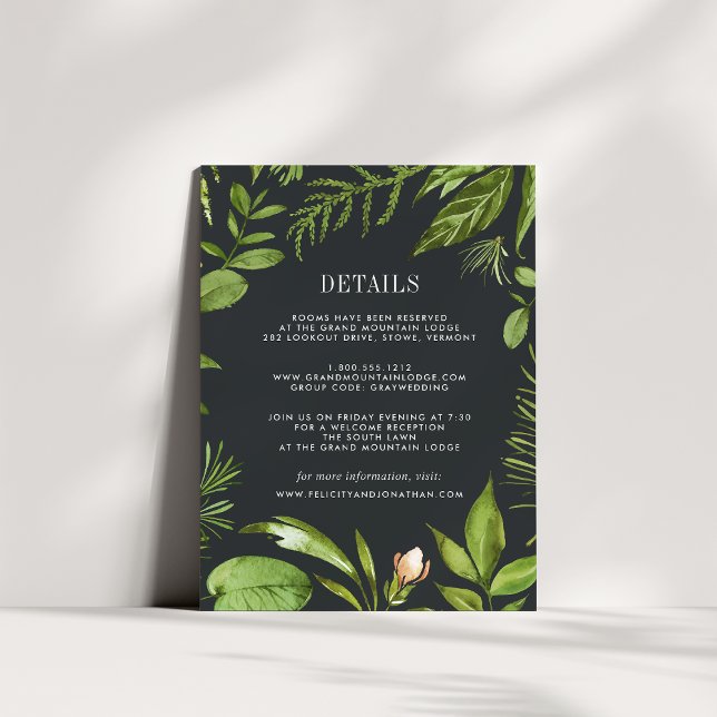 Gästebartenausweis Midnight Garden Begleitkarte (Von Creator hochgeladen)