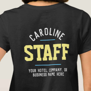 Gästebetreuung-Personal-T-Shirt mit beidseitigem D T-Shirt