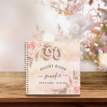 Gästebuch 90. Geburtstag Pampas Gras Rose Gold Notizbuch<br><div class="desc">Für eine elegante 90. Geburtstagsfeier. Eine Rose Gold,  rot rosa rustikale Imitate metallisch aussehen Hintergrund. Mit Rose Gold,  rosa Blumen,  Pampas Gras dekoriert. Personalisieren und fügen Sie einen Namen und ein Datum hinzu.</div>