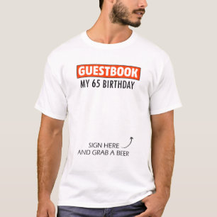 Gästebuch Alternative 65th Birthday Decorations f T-Shirt