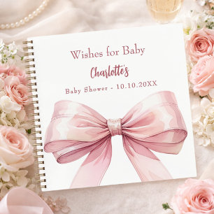 Gästebuch Baby Dusche Rosa Bug Mädchen wünscht Wei Notizbuch
