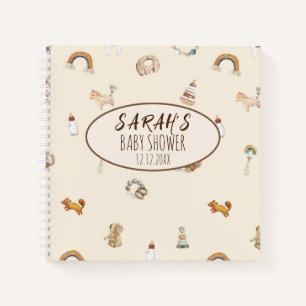 Gästebuch Baby Dusche Wasserfarbe Tier Notizbuch
