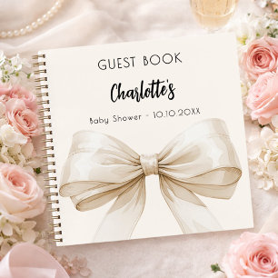 Gästebuch Baby Showbeige Notizbuch