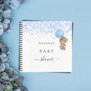 Gästebuch Baby Showboy Blue Teddy Bär Notizbuch