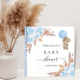 Gästebuch Baby Showboy Teddy Pampas Gras Notizbuch