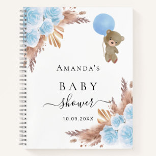 Gästebuch Baby Showboy Teddy Pampas Gras Notizbuch