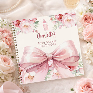 Gästebuch Baby Shower Rosa Bogen Florieren Notizbuch