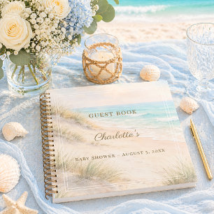 Gästebuch Baby Shower Sommer Strand Küste Notizbuch