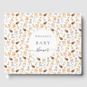 Gästebuch Babydusche Tiere niedlich