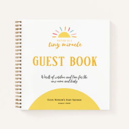 Gästebuch, Babydusche Tiny Miracle Sunshine Notizbuch