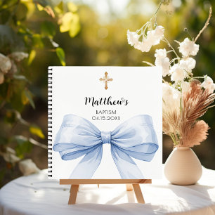 Gästebuch Baptisblue bow boy Notizbuch