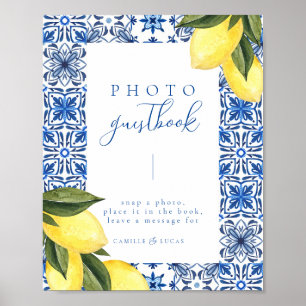 Gästebuch Blue Mediterranean Tile and Citrus