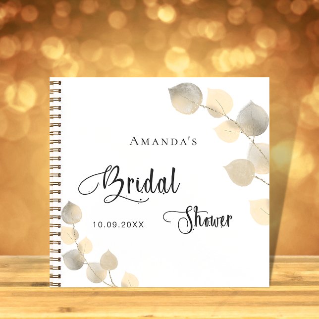 Gästebuch Brautparty golden eucalyptus Notizbuch (Von Creator hochgeladen)