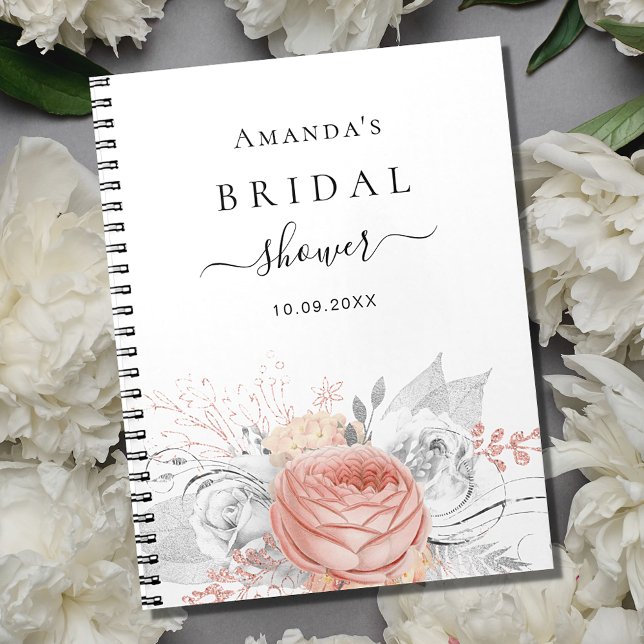 Gästebuch Brautparty Rose Notizblock (Von Creator hochgeladen)