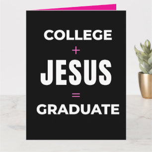 Gästebuch College + Jesus = Absolvent Karte