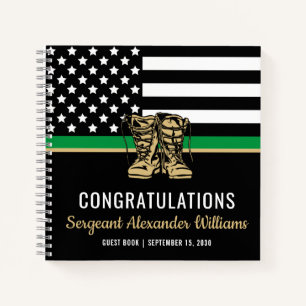 Gästebuch der Armee unter grüner Flagge für das Mi Notizbuch