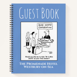 Gästebuch des Hotels mit Namen der Unterkunft Notizbuch