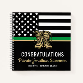 Gästebuch des militärischen Abschlusses Green Flag Notizbuch