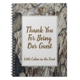 Gästebuch Driftwood Gran Foto Rustic Woodgrain Notizblock