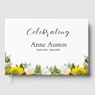 Gästebuch - Floral zur Erinnerung an Verstorbene