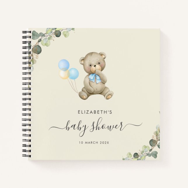 Gästebuch für Baby-Dusche Notizbuch (Vorderseite)