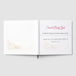 Gästebuch für Baby Shower Elegantes Erinnerungss