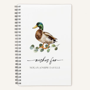 Gästebuch für Baby Shower mit Stockenten-Entenküke Notizbuch