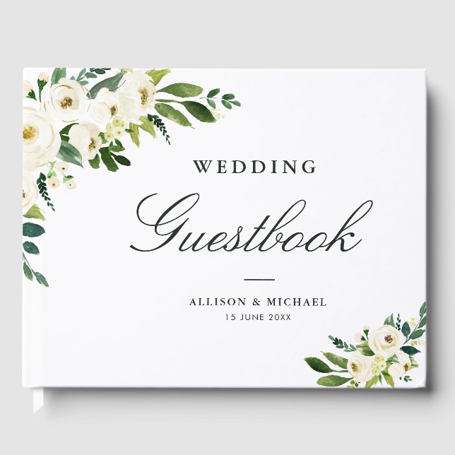Gästebuch für Elfenbeinblütenhochzeiten (Vorderseite)