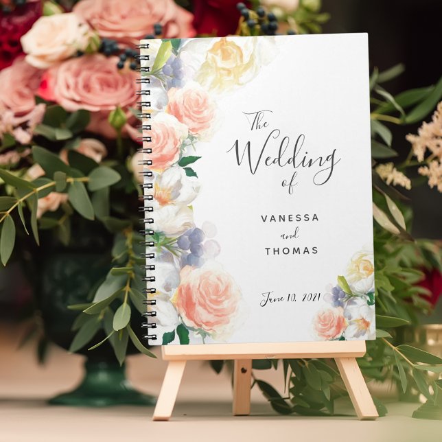 Gästebuch für Hochzeiten, Weißkorallenromantik Notizblock (Von Creator hochgeladen)