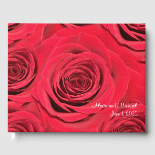 Gästebuch für personalisierte Rote Rose
