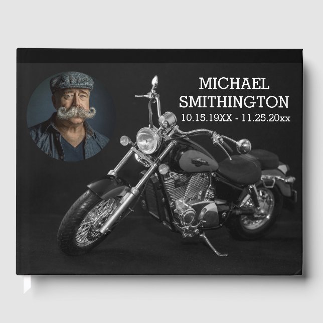 Gästebuch für Schwarzweiß-Motorräder (Vorderseite)