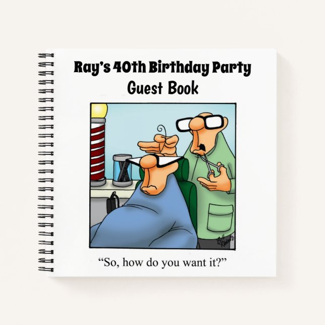 Gästebuch für unglaublich witzig Geburtstagsparty Notizbuch (Vorderseite)