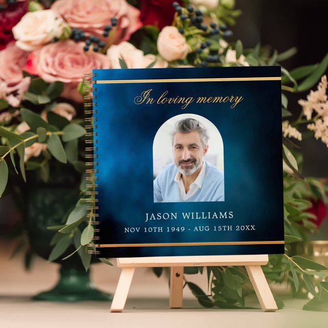 Gästebuch-Gedenkfeier Blau Himmel Foto Bogen Notizbuch (Von Creator hochgeladen)