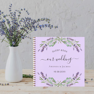 Gästebuch Hochzeit Lavendel Eukalyptus violet Notizbuch
