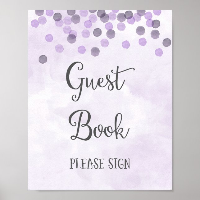 Gästebuch Hochzeitplakat Print (Vorne)