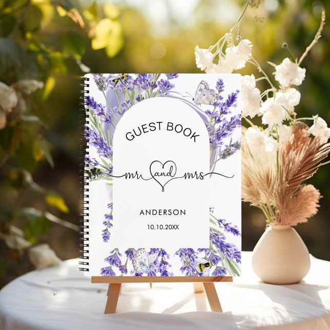 Gästebuch lavender violet florals mehr mrs wedding notizbuch (Von Creator hochgeladen)