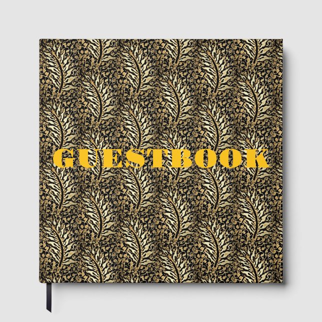 Gästebuch mit Goldblatt-Design  (Vorderseite)