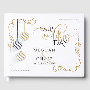 Gästebuch   Moderne Schwarz-Gold-Bausteine