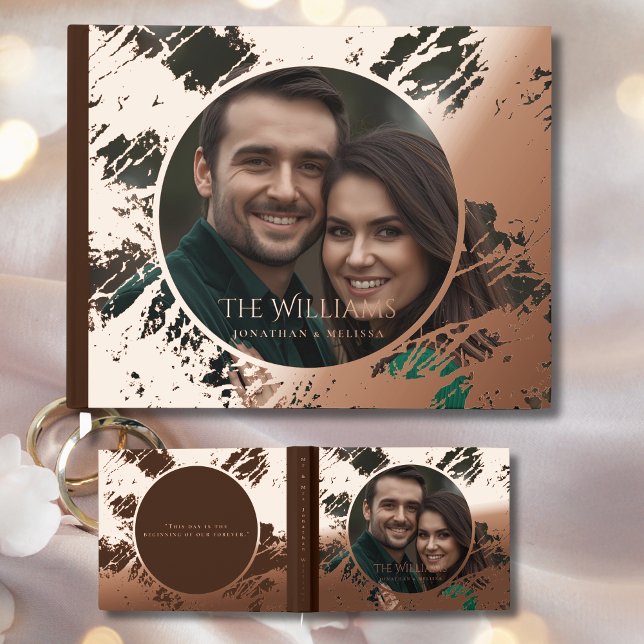 Gästebuch Moody Brown Elegante Foil Guestbooks (Von Creator hochgeladen)