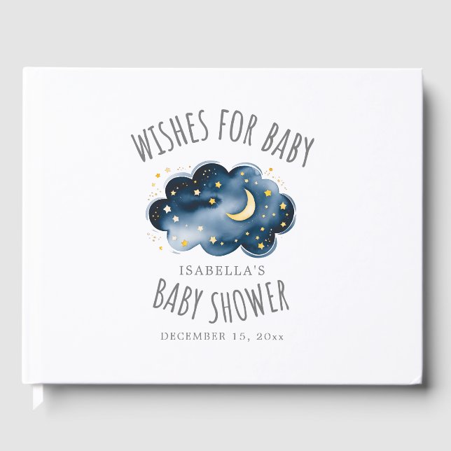 Gästebuch Moon and Stars Baby Showbook (Vorderseite)