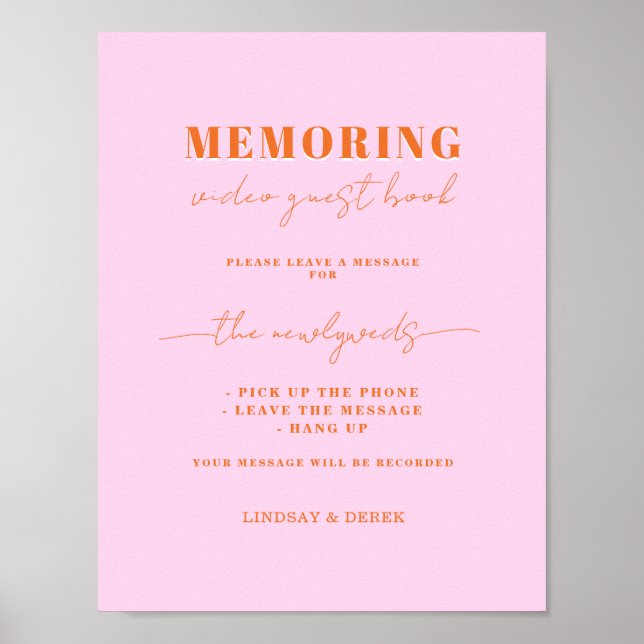 Gästebuch-Nachrichtenposter Memoring Poster (Vorne)