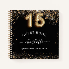 Gästebuch Quinceanera Glitzer Name Notizbuch