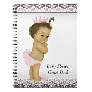 Gästebuch Rosa und Schwarzes Baby Notizblock