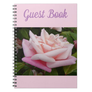 Gästebuch Rose Schöne Rosa Blume Retro Notizblock