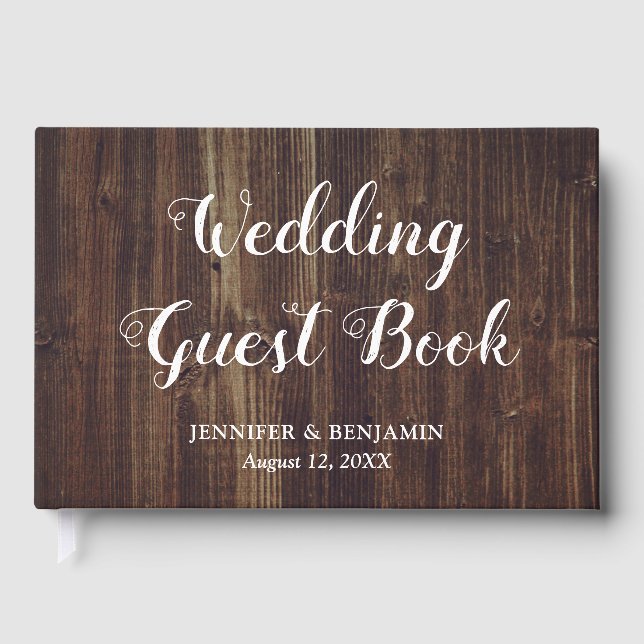 Gästebuch Rustic Wood Wedding (Vorderseite)