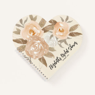 Gästebuch Rusticus Fall Floral Brautparty Notizbuch