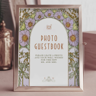 Gästebuch-Schild Foto Vintage Art Nouveau von Much Poster