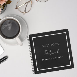 Gästebuch Schwarz-weißer Name Notizbuch